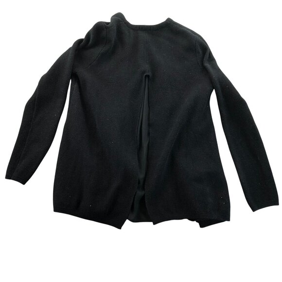 Lucky Brand Women's Cardigan Sweater Small Black Open Front Long Sleeve - Picture 2 of 11